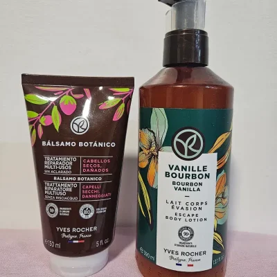 Loción para cabellos secos o dañados y Loción corporal