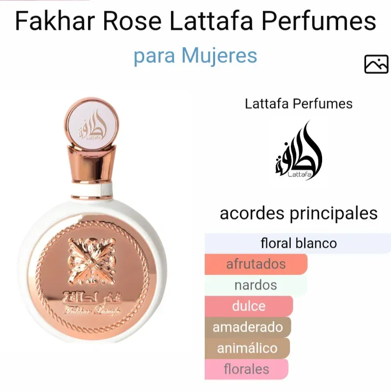 Perfume Árabe Rose Lattafa mujer