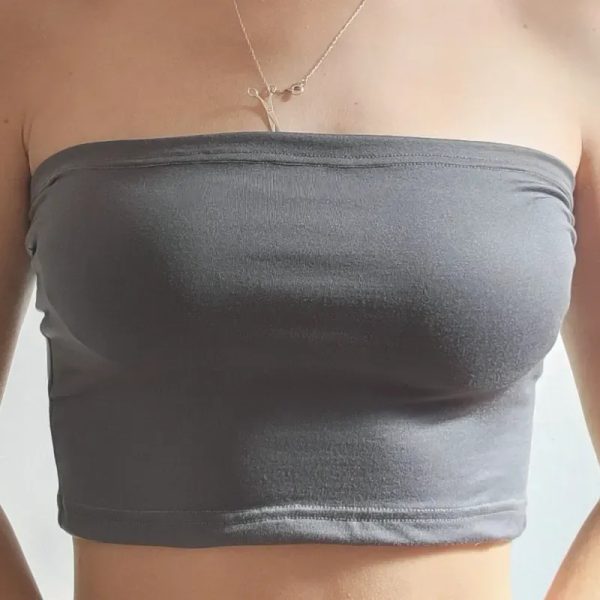 CROP TOP GRIS