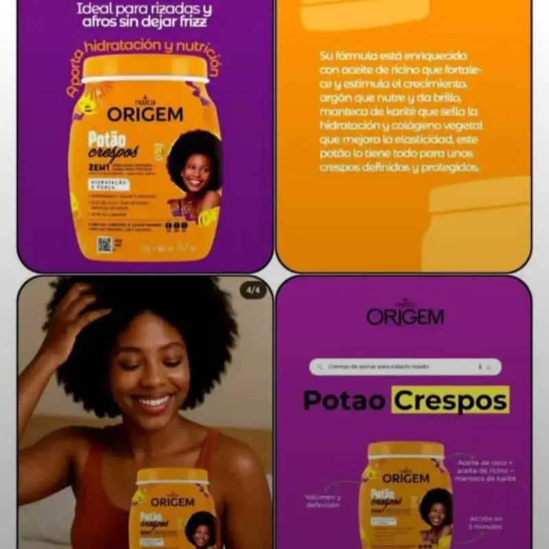  Tratamiento Origem  para cabello Afro y rizo