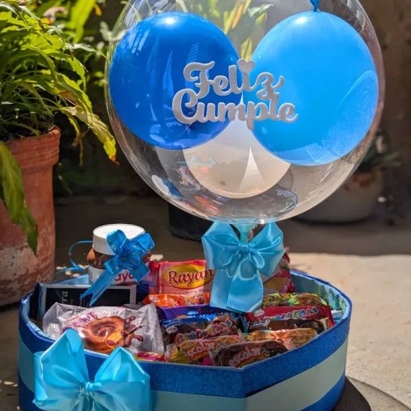 Corazón con globo burbuja