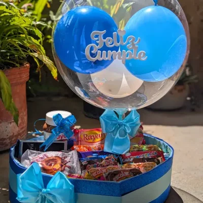 Corazón con globo burbuja