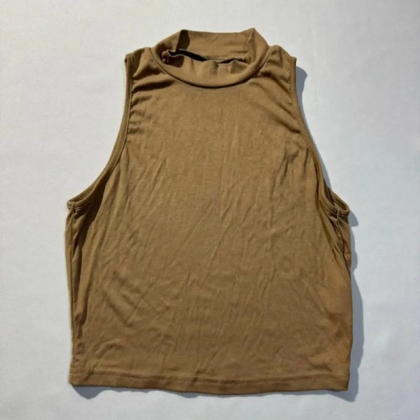 Top Básico Cuello Halter Beige