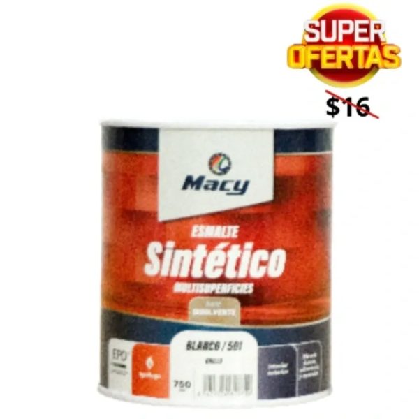 PINTURA ESMALTE SINTETICO COLOR BLANCO 4 LITROS