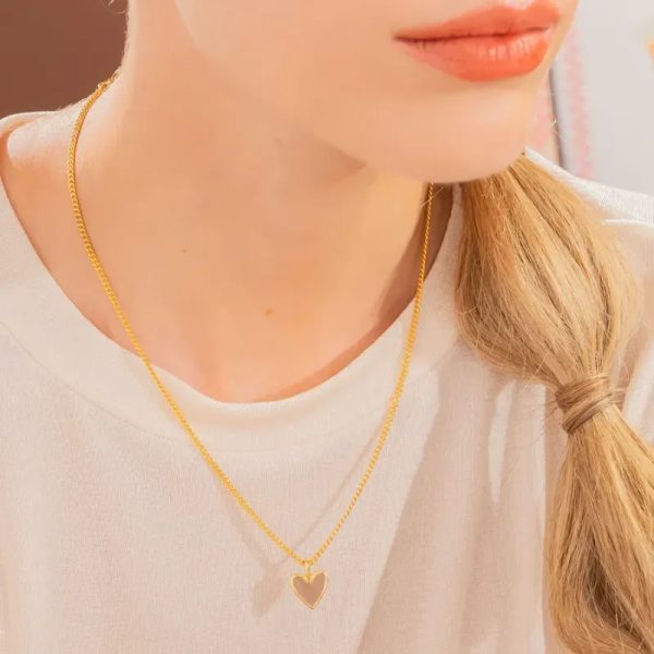 Set Cadena + Aretes Corazón