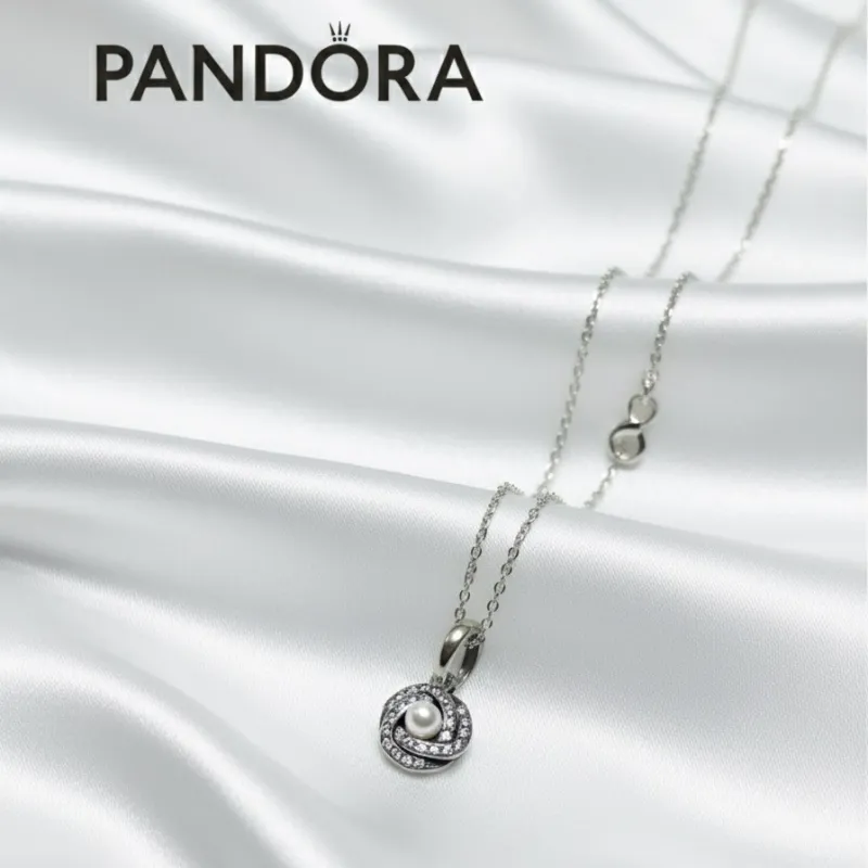 Cadena Pandora nudo con perla de cultivo