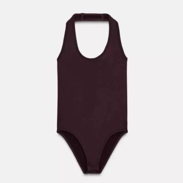 Body marrón al cuello