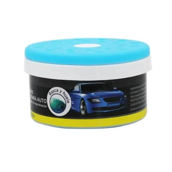  Ambientador para Auto con tapa azul – “Rasca y huele”