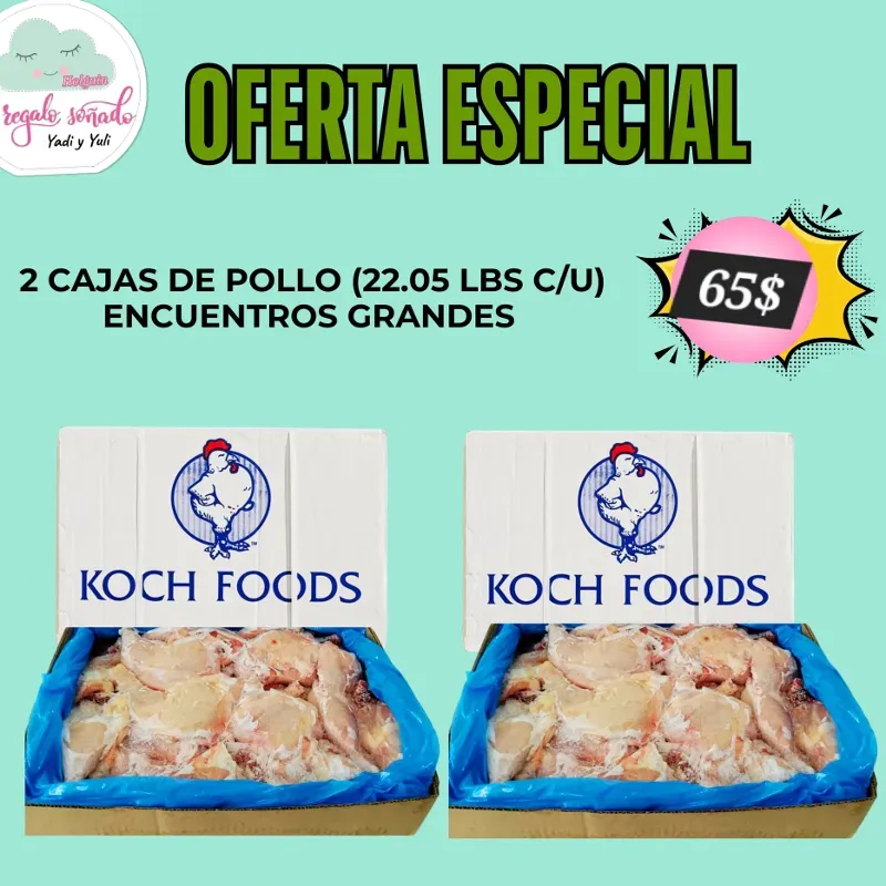 2 caja de pollo  