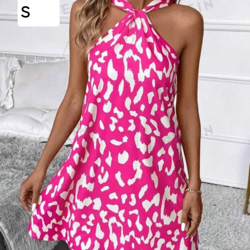 Vestido estampado rosado