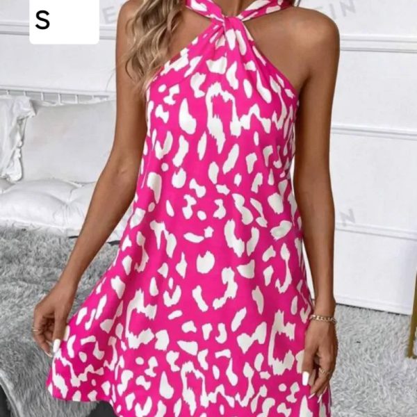 Vestido estampado rosado