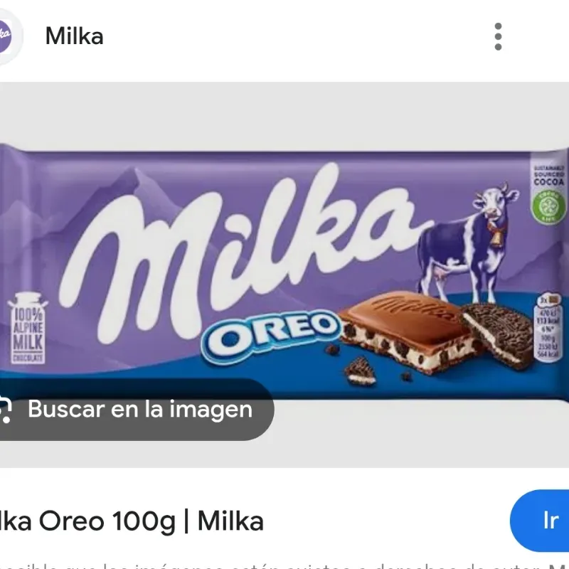 Chocolate Milka oreo