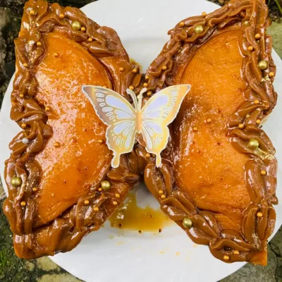 Chocoflan de mariposa