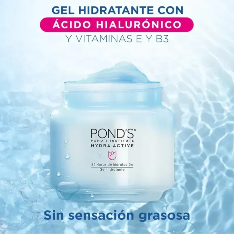 Gel hidratante con Ácido Hialurónico y vitaminas E y B3 E y