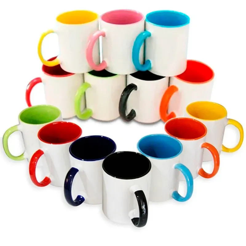 TAZA DE CERAMICA BICOLOR