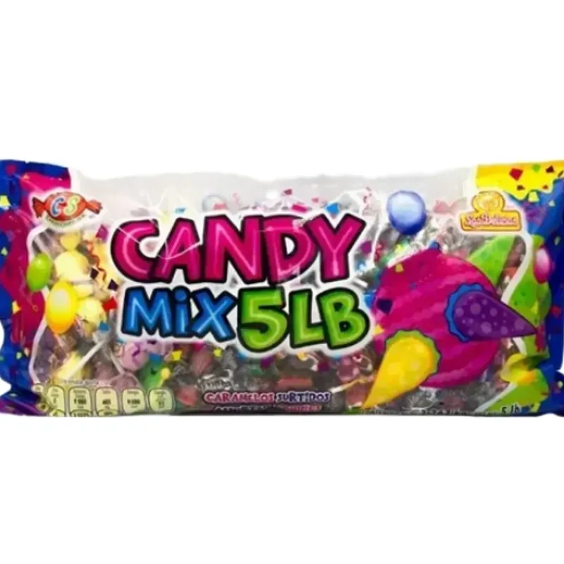 Candy Mix 5 libras(Caramelos, chupa chupa, etc) de varios sabores y formas.