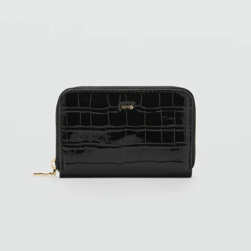 Monedero Mango efecto cocodrilo