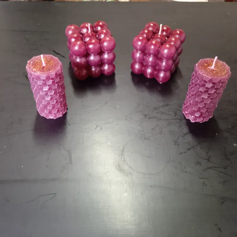 Velas cuadradas grande de bolas