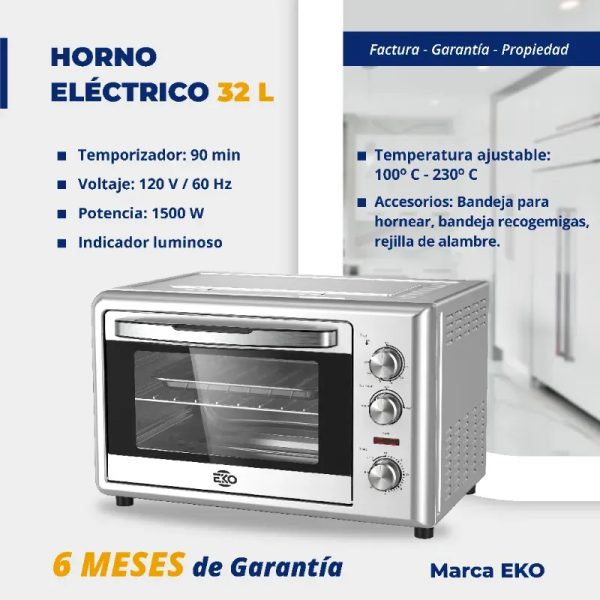Horno Eléctrico Eko 32L