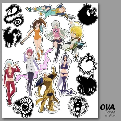  Pack de stickers Nanatsu no Taizai (Los 7 Pecados Capitales)