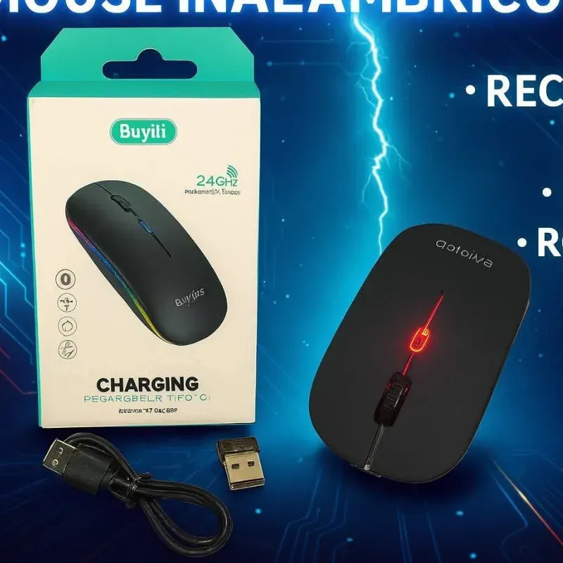 Mouse inalámbrico plano