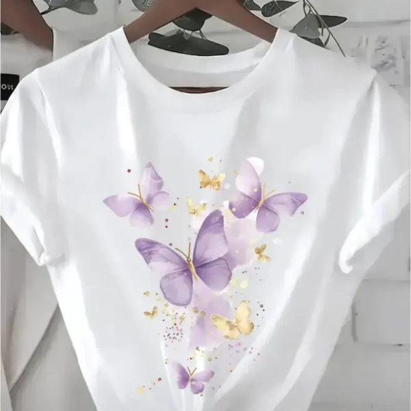 Pullover blanco  moradas