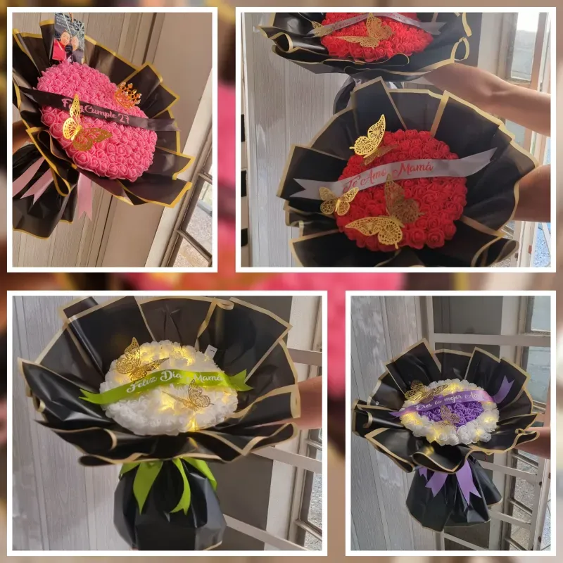 Ramo  de rosas de fuami pequeñas ✨