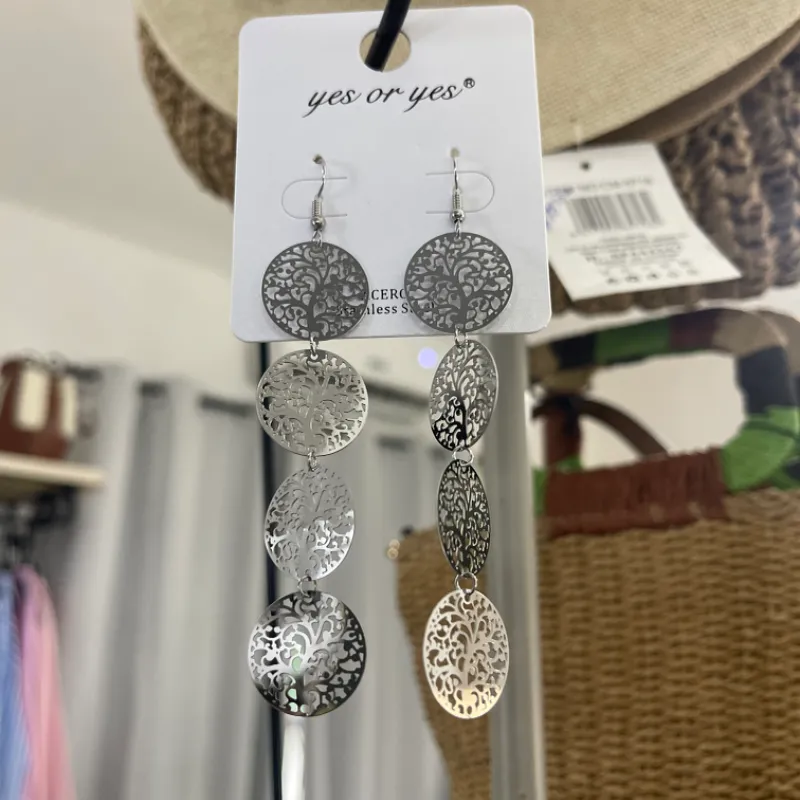 Pendientes Medallas Plateadas