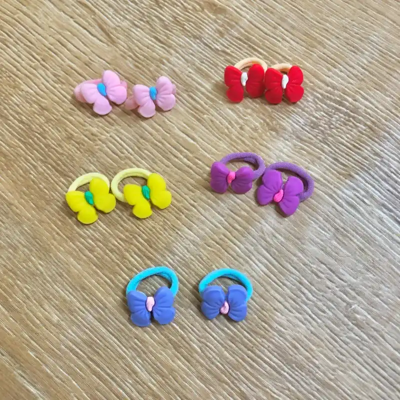 Set de 5 pares de felpas con mariposas