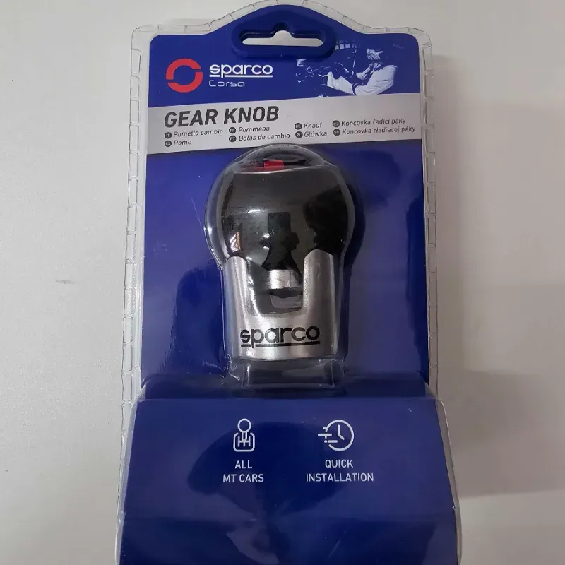 POMO PALANCA DE CAMBIOS SPARCO LAZIO CROMADO/NEGRO