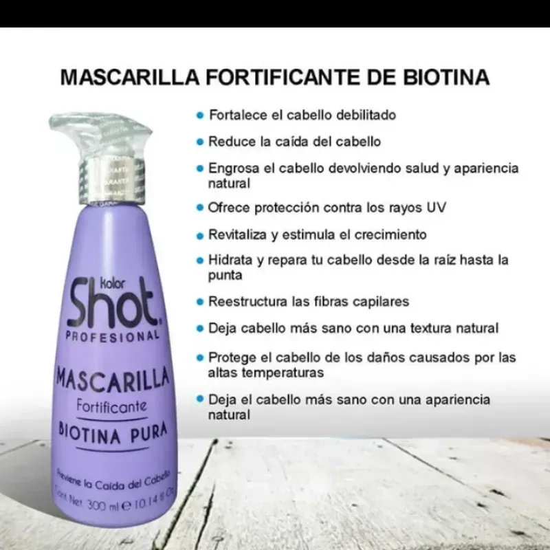 Mascarilla SHOT Biotina Pura  6 USD
