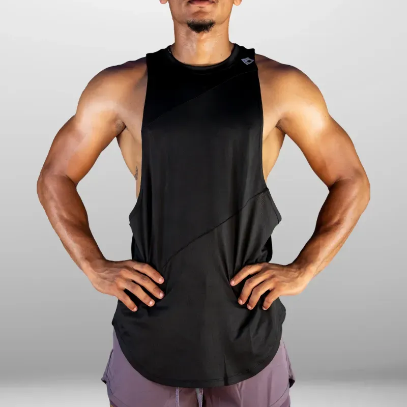 Camiseta abierta transpirante Platinnum Line color negro