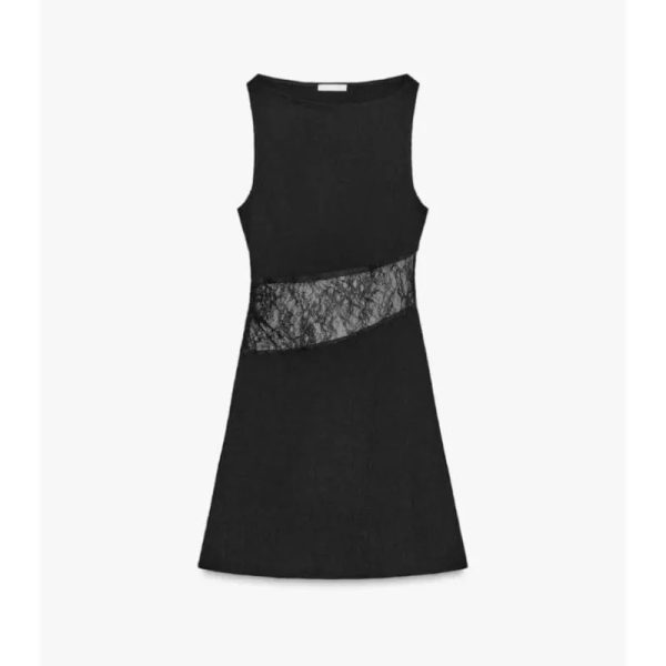 Vestido encaje en el centro