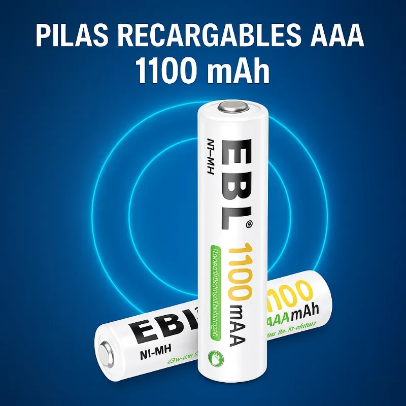  Pilas Recargables AAA 1100mAh EBL (2 Unidades)