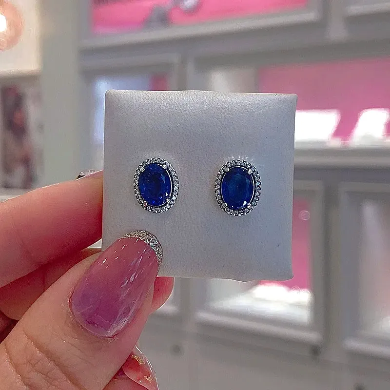 Aretes Pandora piedra azul