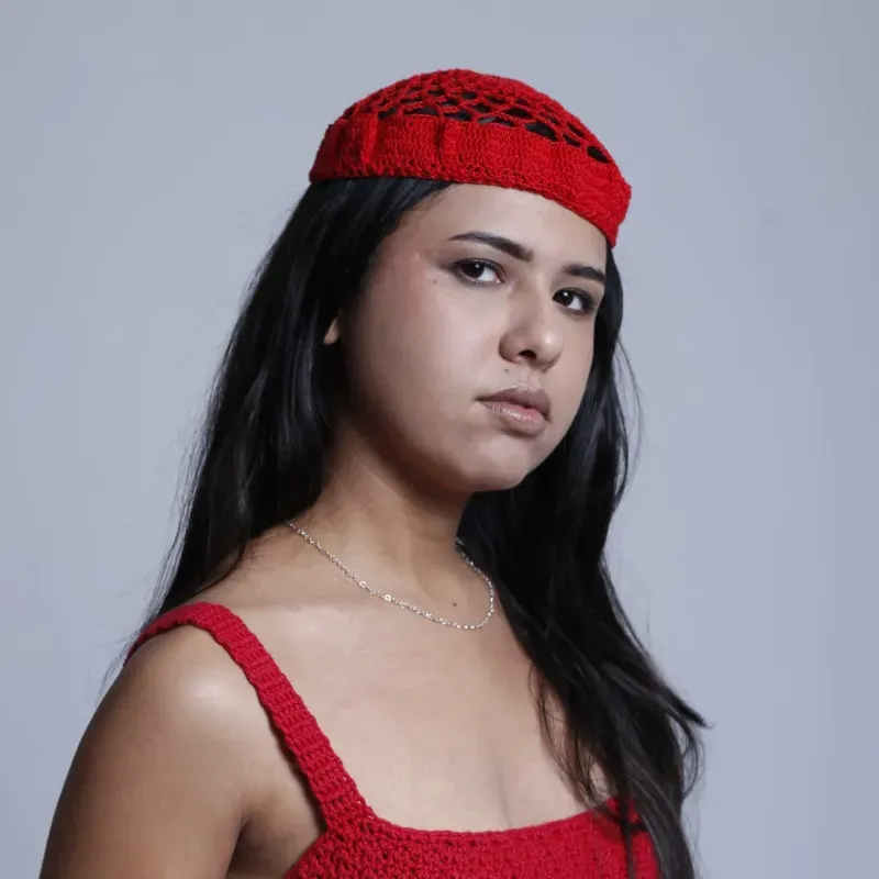 Mesh Hat/ Casquette rojo vivo