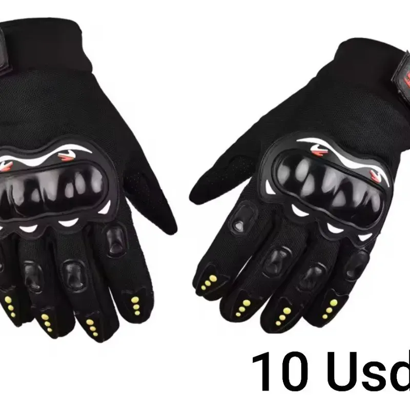 Guantillas para moto con dedos largos
