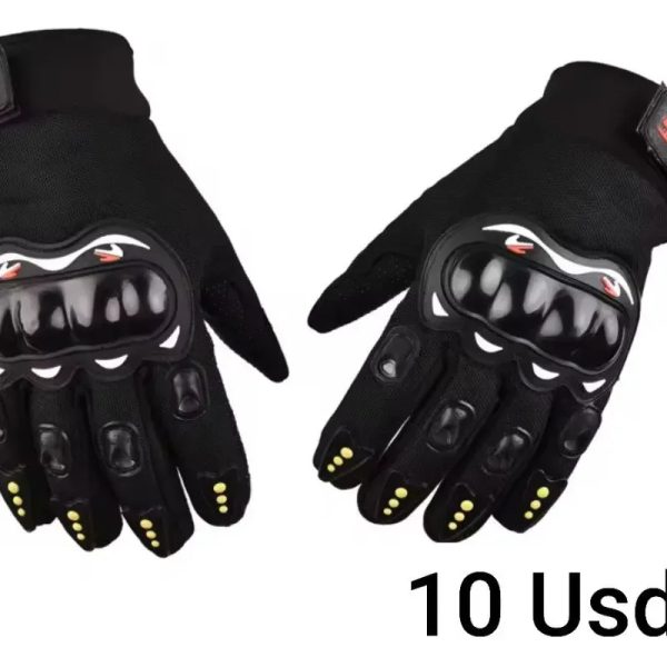 Guantillas para moto con dedos largos