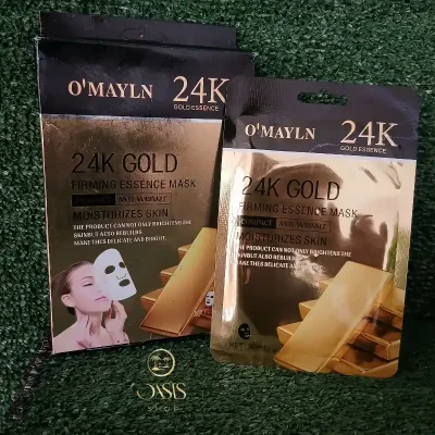 Mascarilla facial dorada 24K anti arrugas