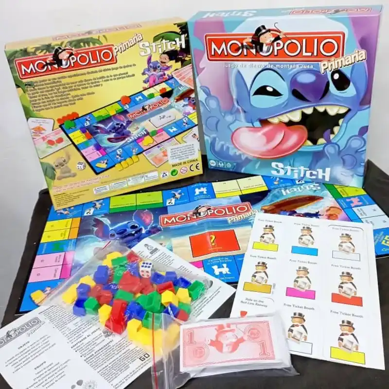 JUEGO MONOPOLY JUNIOR IMPORTADO TEMÁTICA STITCH