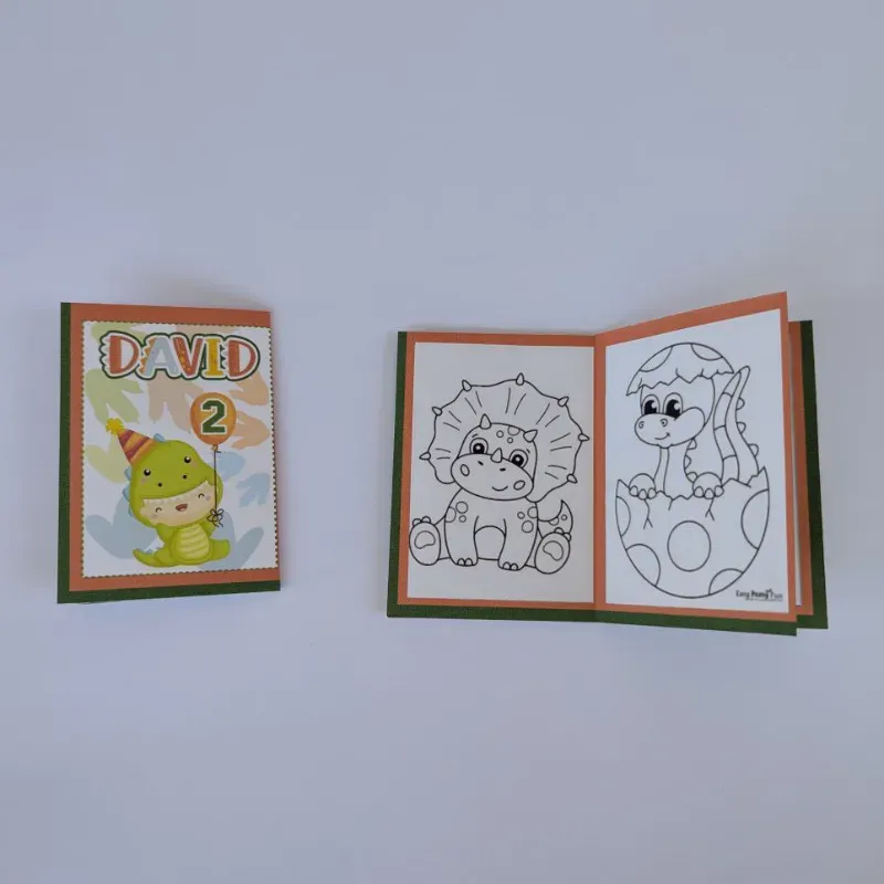 Libro de Colorear. Temática: Dino