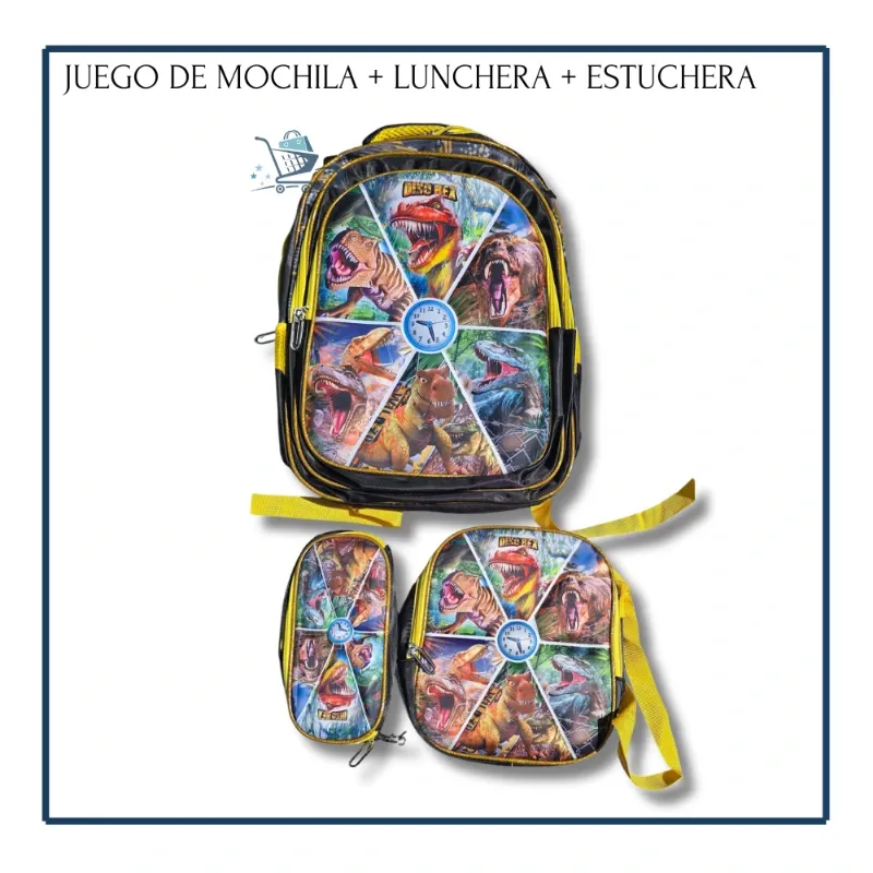Juego de Mochila + Lunchera + Estuchera