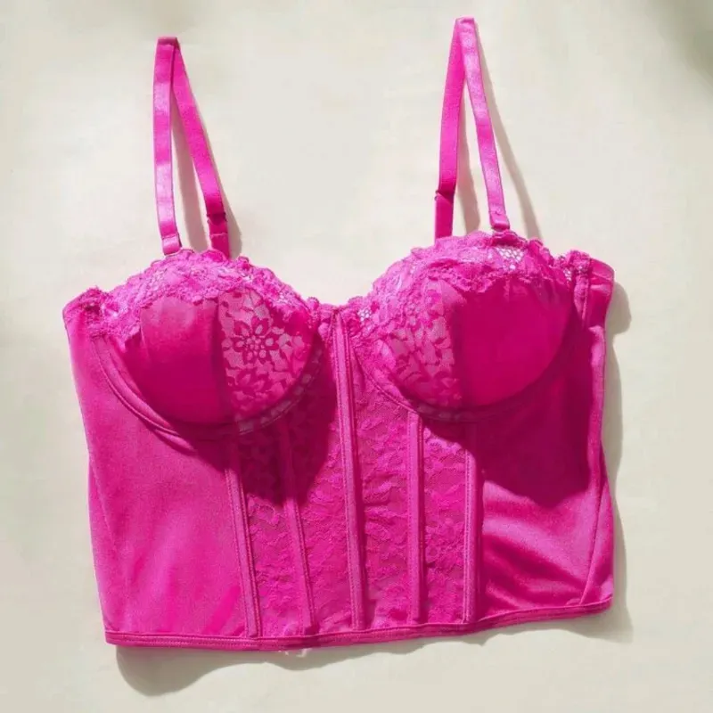  Top con encajes — Rosado