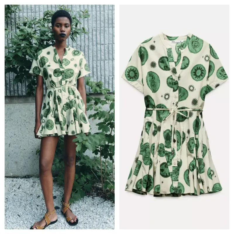 Vestido Zara corto estampado