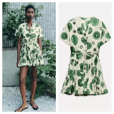 Vestido Zara corto estampado