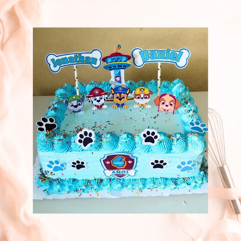 Cake rectangular tematico. (Puede ser la temática que usted seleccione)