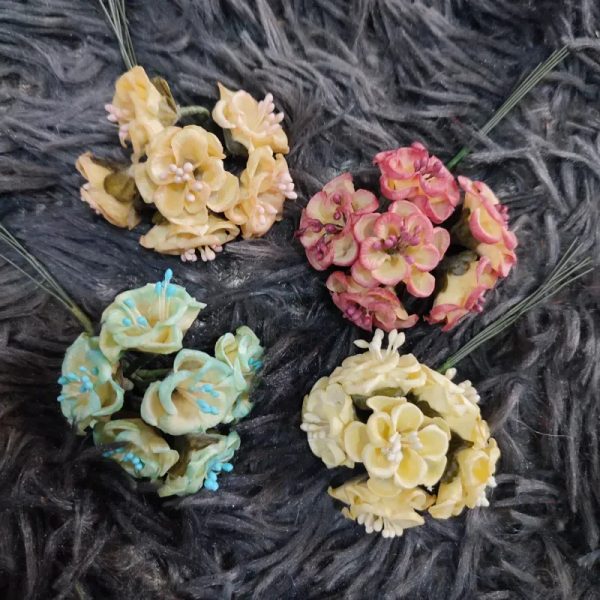 Ramo de flores material engomado 6 unidades