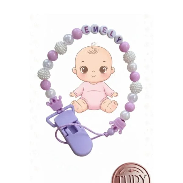 Chupeteros  personalizado Un Toque Real para tu Pequeña Princesa