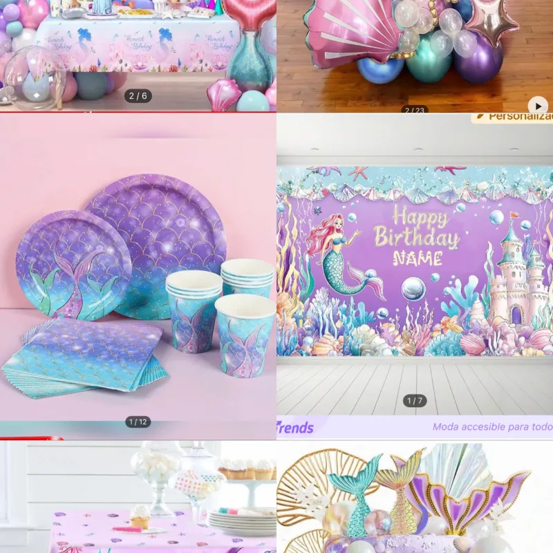 Decoración con temática de sirenita