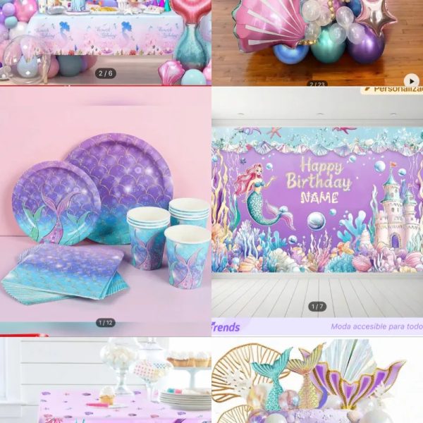 Decoración con temática de sirenita